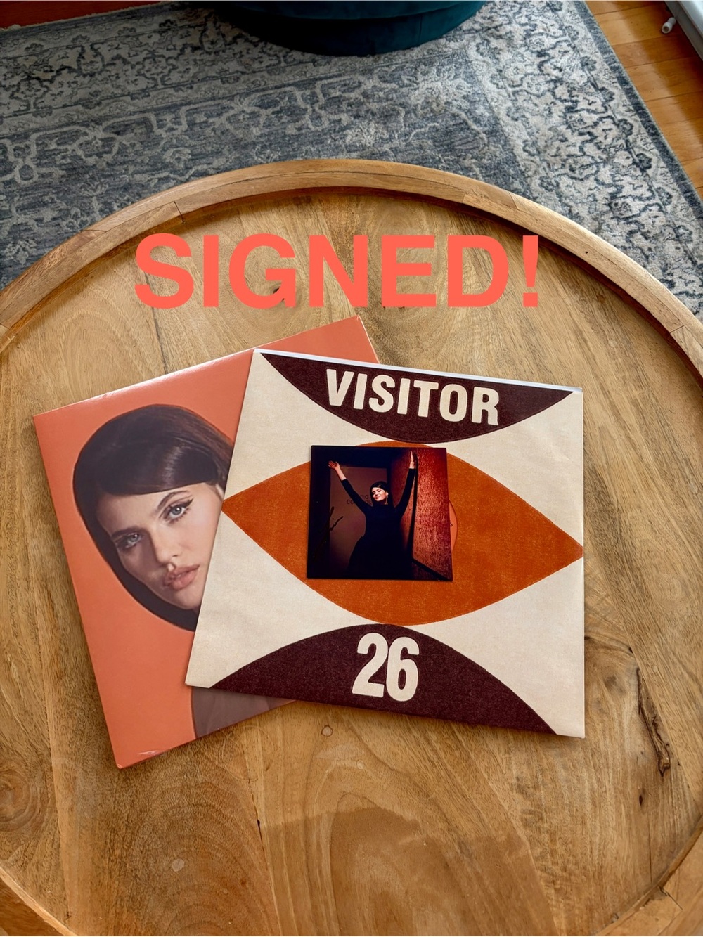 SIGNED Sienna Spiro “Visitor” Alt Cover Orange Vinyl with SIGNED Art card